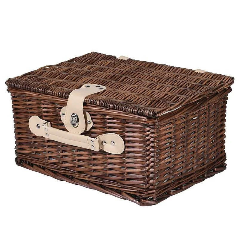 Striped Lining 2 Person Picnic Basket