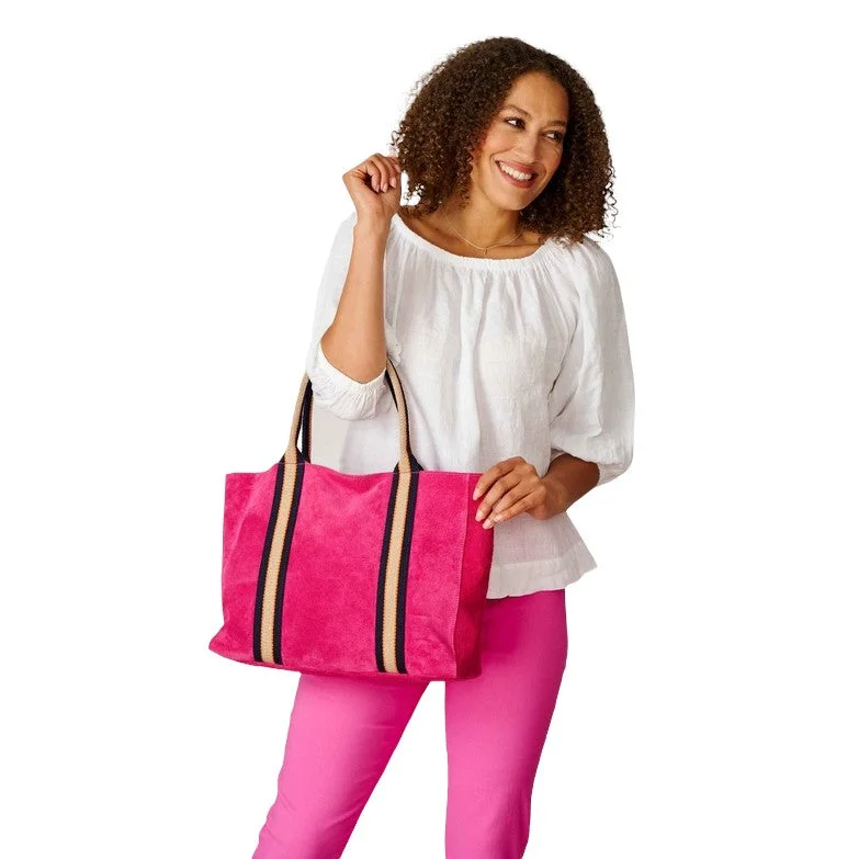 Summer Suede Tote Bag Fuchsia