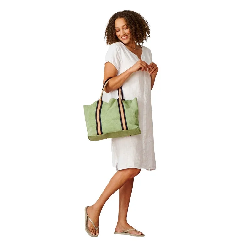 Summer Suede Tote Bag Lime Green