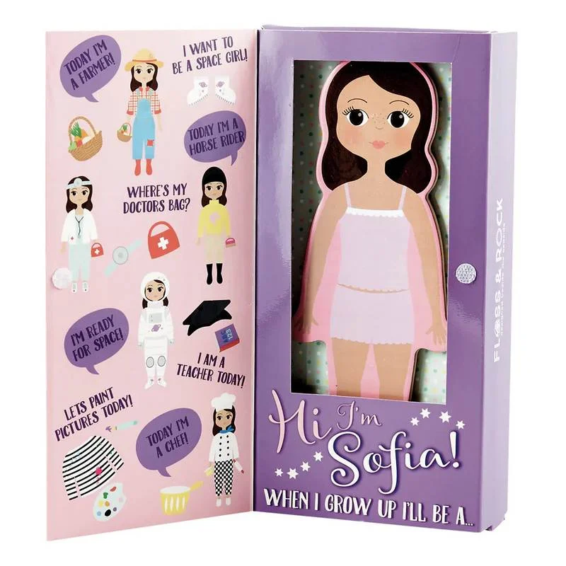 Wooden Magnetic Dress Up Doll Sofia