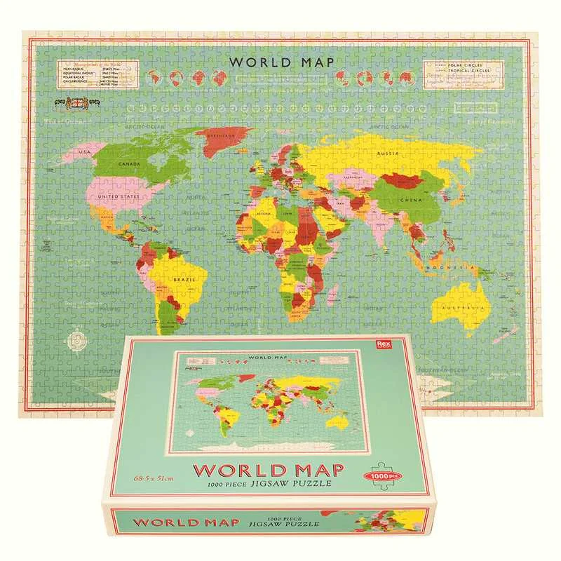 World Map Jigsaw Puzzle 1000 Piece